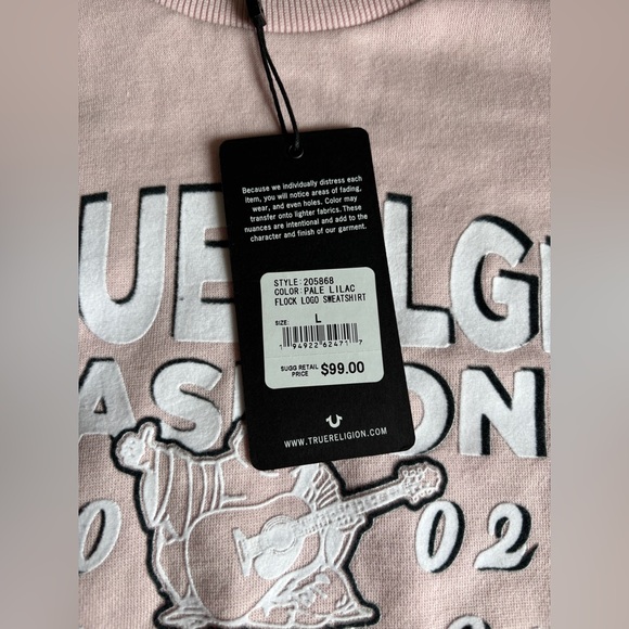 True Religion Pink Sweatshirt - Picture 3 of 7